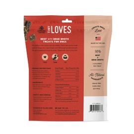 Farmland Traditions Tiny Loves Jerky Trainer Treats for Dogs w/Bone Broth (Beef, 12 oz.)