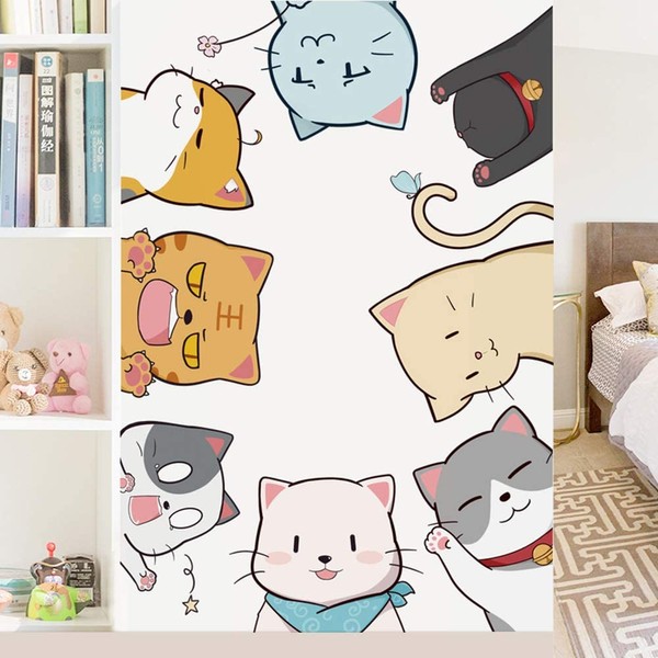 BuerHomie Nursery Decor, Lovely Cats Kittens Kitties Wall Stickers for