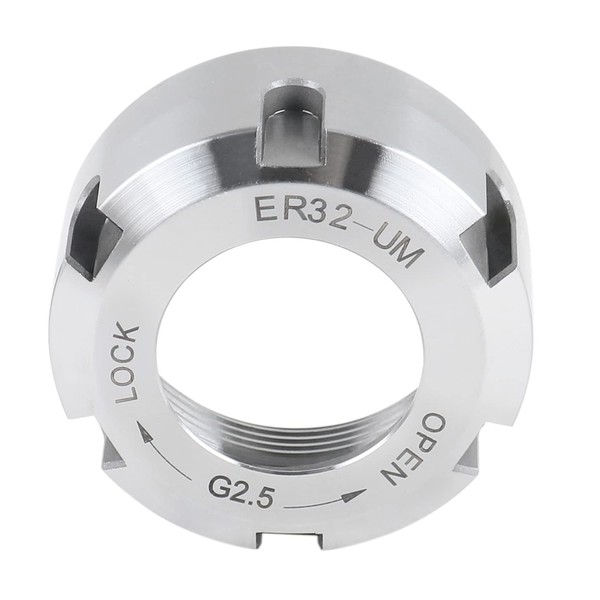 Accusize Industrial Tools ER32 Slotted Collet Nut, Balanced to 18,000