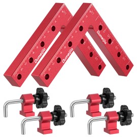 90 Degree Positioning Squares, Right Angle Clamps for Woodworking 5.5" x 5.5"(14 x 14cm), Aluminum Alloy Corner Clamps, Clamping Squares Tool for Picture Frame Box Cabinets Drawers