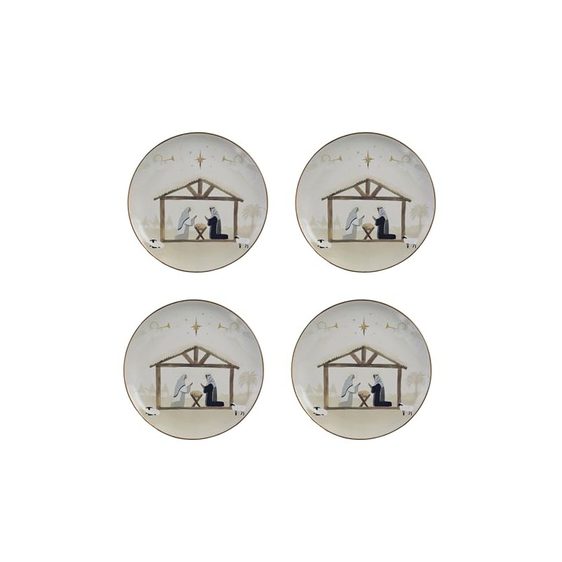 Split P Away In a Manger Salad Plate Set of