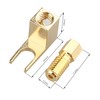 Jopto 4PCS Hi-end Banana to Spade Adapter Audio Speaker Cable