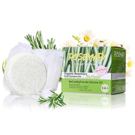 Shefave Rosmarin Shampoo Bar, 3 Stück Rosemary Festes Shampoo Frauen Soap, Erfrischend Haarseife Anti Haarausfall, Rosmarin Wasser Haare Seife, Ölkontrolle, Schuppenentfernung, Vegan
