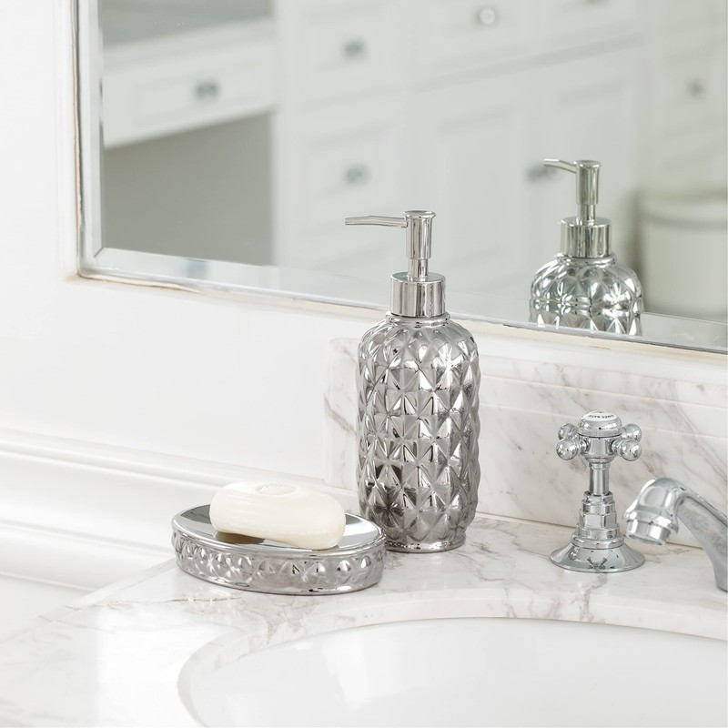 Motifeur Bathroom Accessories Set, 4-Piece Ceramic Bath Accessory Complete Set