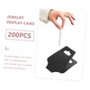 TEHAUX 200pcs Jewelry Display Cards for Necklaces and Bracelets Transparent