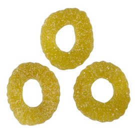 Cozy Confections Sour Pineapple Rings Gummy Candy, 1 Pound
