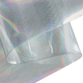 12*53inch Holographic Transparent Jelly Vinyl Clear Waterproof Synthetic TPU Leather Fabric for Hair Bows Earrings AccessoriesColor: 420-04, Specifications: 30*135cm