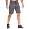 JustSun Men's Cotton Sports Shorts with Zip Pockets. - gray,