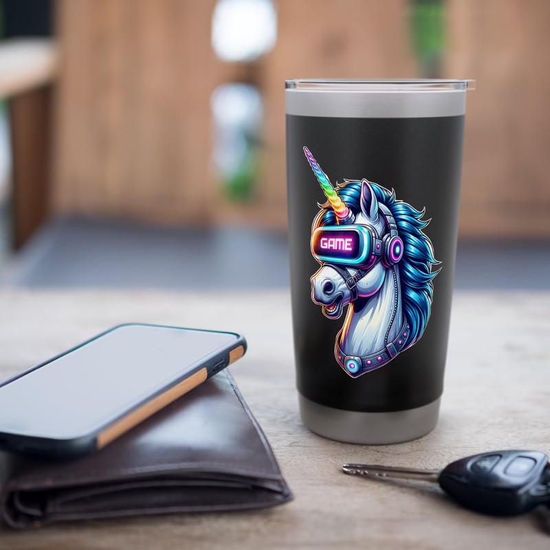 Unicorn Gaming Virtual Reality Adventure Stainless Steel Insulated Tumbler