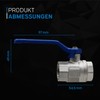 kör4u Brass Ball Valve Female Thread with Blue Steel Lever