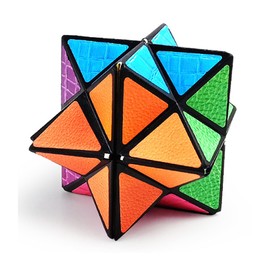 Magic Cube 2 in 1 Set Puzzle Brain Teasers Toy Geometric Brain Teaser Puzzles Geometry 3D Logic IQ Games Puzzle Cubes for Kids and Adults (Star)