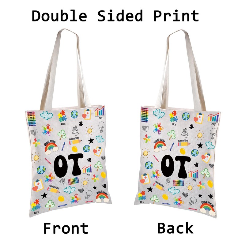 BLUPARK Occupational Therapist Tote Bag Psychologist Gift OT Team Shopping