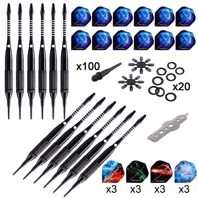 WIN.MAX Darts with plastic tip for electronic dartboard, 12 pieces,