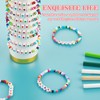 Prasacco Pack of 12 Friendship Bracelets, Colourful Pearl Bracelets, Love