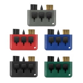 PATIKIL Golf Club Brush, 5 Pack Pocket Golf Club Groove Cleaner 3 in 1 Retractable Sharpener Nylon and Wire Bristles, 5 Colors