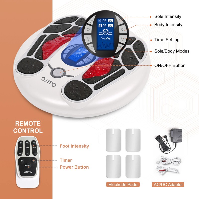 OSITO TENS EMS Foot Circulation Massager Machine Legs Blood Booster