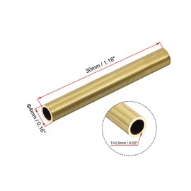 TA-VIGOR 10Pcs Brass Round Tube, 4mm OD 0.5mm Wall Thickness 30mm Length Metal Seamless Straight Tubing for Home, Refrigerator Capillary Tube, Oil Circuit Hydraulic System, Craft Decoration
