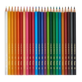 Pentel Arts Lápices de Colores, de Madera, Resistentes, Estuche con 24 Piezas, CB8-24-EST