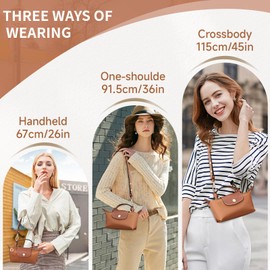 KOMHPS Leather Purse Strap Replacement, Three-speed Adjustment Handbag Crossbody Shoulder Strap Kit for XSmall Tote Bag Women