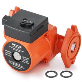 VEVOR UPS15-58FC 17 GPM Cast Iron Circulation Pump, 1" NPT Flange 3-Speed Hot Water Recirculating Pump, Quiet Operation Circulator Pump for Floor Heating/Home Water heater System