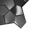 Blujellyfish Black 3D Wall Tile Long Hexagon Tiles for Backsplash