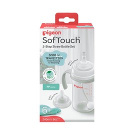 Pigeon Softouch Step-Up Straw Bottle Set PP 6M+ 240ml