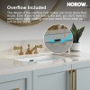 HOROW 24'' White Basin Rectangular Undermount Bathroom Sink w/ Overflow