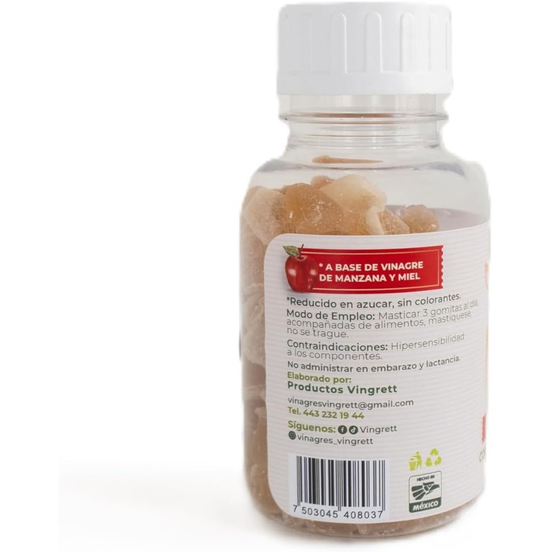 Gomitas de Vinagre de Manzana y Miel de Abeja Vingrett