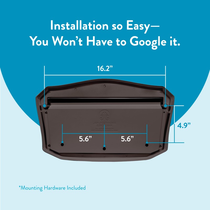 ARCHITECTURAL MAILBOXES 2541RZ-10 Villa Wall Mount Mailbox, Large, Rubbed Bronze