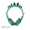 TEHAUX Rhinestone Dinosaur Headset with Mic Comfortable Over Ear Headphones