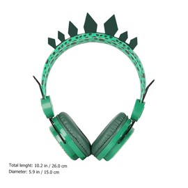 TEHAUX Rhinestone Dinosaur Headset with Mic Comfortable Over Ear Headphones for Cable Compatible with Smartphones Tablets and Laptops for Boys