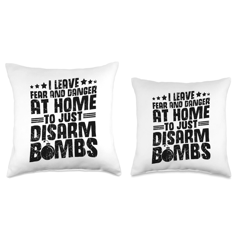 US EOD Technician Explosive Ordnance Disposal Master Throw Pillow