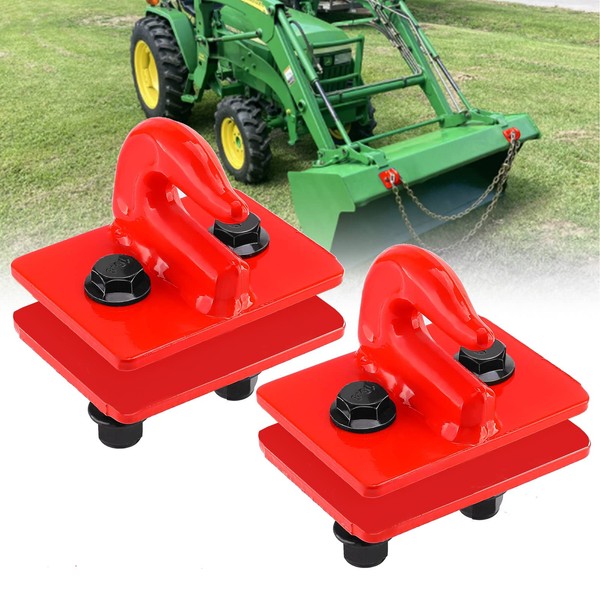 Vechkom Red Tractor Bucket Hooks 3/8 Bolt On Hooks for