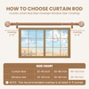 TKZTKZ Wood Curtain Rods for Windows 66-120" 2 Pack:Boho Farmhouse