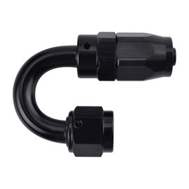 EVIL ENERGY 6AN Hose End Fitting 180 Degree Swivel for CPE Braided Hose Black