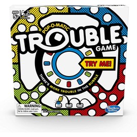 Hasbro Trouble Board Game - 1 Set, Classic Pop-O-Matic Race Game for Ages 5 and Up, 2 to 4 Players