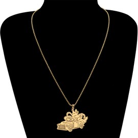 DOWAY - Collar con colgante de aleación esmaltada, diseño de muñeco de nieve, para mujeres y niñas, Esmalte, Arenisca