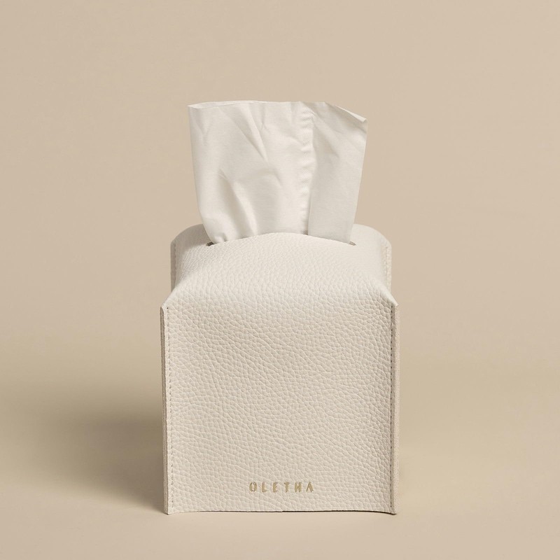 OLETHA Aesthetic Square Tissue Box Cover, Tissues Cube Box Holder,