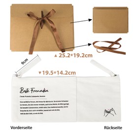 COLOFALLA Best Friend Gifts Friendship Gift Cosmetic Bag Small Toiletry Bag Makeup Bag Pencil Case Gift for Colleague Team Bride JGA Birthday, White, Best friend