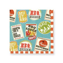 Design Design Saucy Cocktail Napkins, Multicolor
