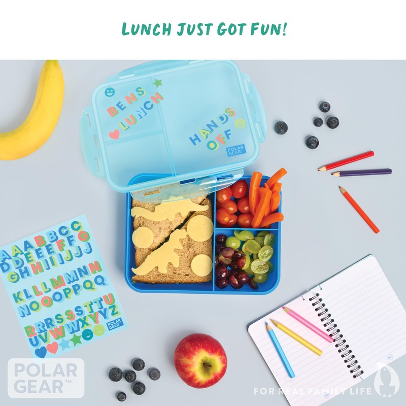 Polar Gear Lunch Box with A-Z Sticker Sheet, Polypropylene, 1