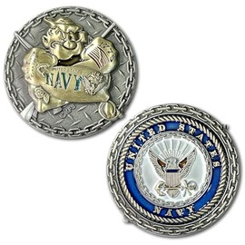 Popeye The Sailor Dont Tread On Me US Navy Chief Collectible Challenge Coins