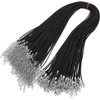 Cordón de Collar Encerado Negro Hecho a Mano, Paquete de