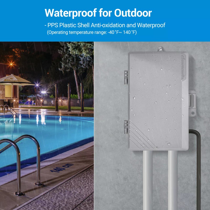 DEWENWILS Outdoor Mechanical Heavy Duty Timer Box,24Hr Programmable For Pool