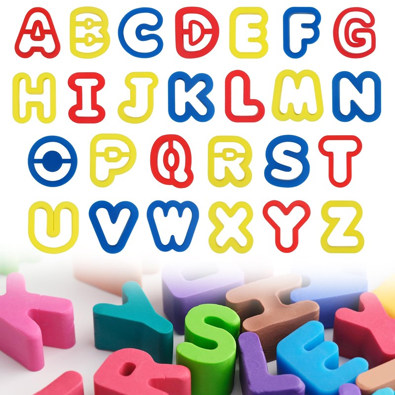 DOITEM Play Dough Tools Set for Kids Letter Molds,Numeral Molds