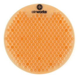 AirWorks AWSFUS231-BX Splash Free Urinal Screen, Citrus Grove, Light 0.22 lb., 8" Height, 6" Width, Orange (Pack of 10)