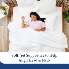 Cosy House Collection 2-Pack Everyday Down Alternative Pillow - Breathable Cover with Plush Microfiber Fill - Super Soft & Hotel Style Bed Pillow for Sleeping (King) Size