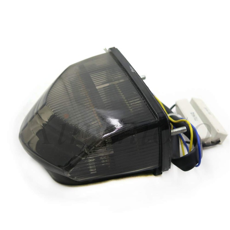 HASkulle Motorcycle Smoke Led Tail Light Brake Light with Integrated