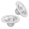 Antrader Kitchen Sink Strainer, 2Pcs Stainless Steel 2-Inch Diameter Mesh