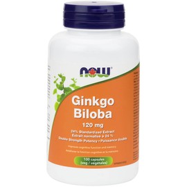 NOW Ginkgo Biloba, 120mg, 100 Vcaps